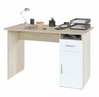 Письменный стол с тумбой СПМ-03.1, цвет дуб сонома/белый, ШхГхВ 120х60х74 см