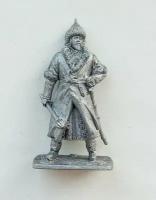 Знатный татаро-монгольский воин, 13 век. Оловянная коллекционная фигурка. Масштаб 1:30, Размер 65 мм