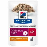 Hill's Prescription Diet i/d Digestive Care Влажный диетический корм для кошек при расстройствах пищеварения с курицей 12 шт. х 85 гр