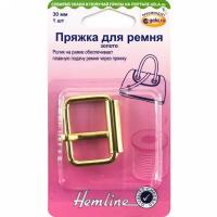 Пряжка для сумочного ремня, с язычком, 30 мм 30 мм золото HEMLINE 4501.30. GD/G002