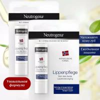 Гигиеническая помада Neutrogena "Норвежская формула", увлажняющий бальзам для губ, баттер Нитроджина 4,8 г х 2 уп