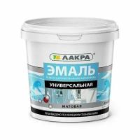 Эмаль акрил. универсальная Лакра Бел. мат. 0,9кг Л-С подарок на день рождения мужчине, любимому, папе, дедушке, парню