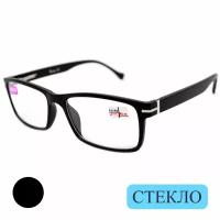 Пластиковые очки мужские со стеклом (+0.50), RALPH 0468 C1, линза стекло, цвет черный, РЦ 62-64