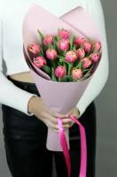 Тюльпаны пионовидные розовые 15 штук, "Персиковый сад" 50 см