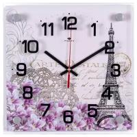 Часы - картина Квадро Из Парижа с любовью, 25х25 см