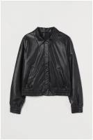 Куртка жен H&M, цвет: чёрный, размер: XS
