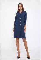 Платье-пиджак женское Эльма МадаМ Т приталенное Синего цвета 50 размера