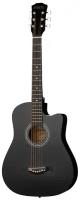 FT-D38-BK Акустическая гитара, с вырезом, черная, Fante