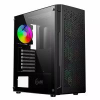 Корпус Powercase Mistral Evo Air, Tempered Glass, 4x 120mm ARGB fan + ARGB HUB, Пульт ДУ, чёрный, ATX