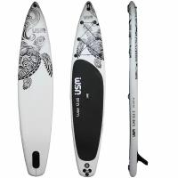 Sup board LUXE USM 12.6 Sport Turtle Black/384х76х15 см/ 12.6 ft х30х6/двухслойная сап доска /для серфинга сапборд