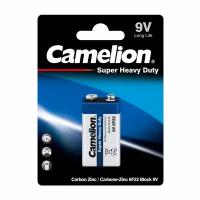 Батарейка солевая CAMELION BLUE SUPER HEAVY DUTY 3218, 6F22, Крона, 9В, 190 мАч, упаковка 1шт