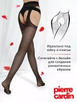 Чулки женские Pierre Cardin Montecarlo 20 NERO размер 2, черные колготки - чулки 20 ден, женские чулки черные