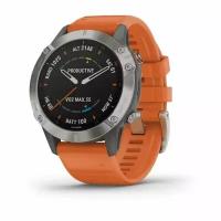 Часы Garmin Fenix 5 Sapphire титановый с оранжевым ремешком