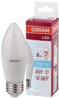 Лампа светодиодная OSRAM LED Star, 806лм, 9Вт, 4000К, нейтральный белый свет, E27, Свеча