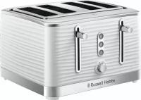 Тостер Russell Hobbs White Inspire пластмассовый, на 4 ломтика, белый, 1800 Вт