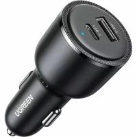 Автомобильное зарядное устройство Ugreen CD239 Fast Car Charger черный (USB-C/USB-A)