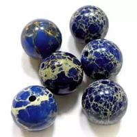 Натуральная бусина Варисцит синий 0004379 шарик 10 мм, цена за 2 шт