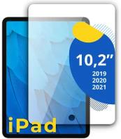 Защитное противоударное стекло для планшета Apple iPad (2019, 2020, 2021) 10,2" / Полноэкранное стекло на Эпл Айпад 10.2 2019, 2020, 2021 / Прозрачное