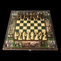 Подарочный набор игр шахматы, нарды, шашки с доской Бородино SA-SH-037