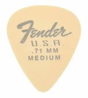 FENDER 351 DURA-TONE .71 12 PK OLY медиатор 0.71 мм, цвет винтажный белый