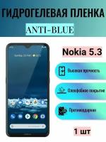 Гидрогелевая защитная пленка Anti-Blue на экран телефона Nokia 5.3 / Гидрогелевая пленка для нокиа 5.3