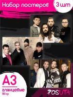Постеры Tokio Hotel рок группа картины интерьерные А3