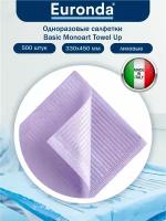 Одноразовые салфетки Basic Monoart Towel Up лиловый 500 шт