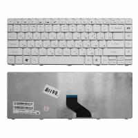 Клавиатура для ноутбука Packard Bell EasyNote NM85, NM87, NX86-JN, NX86-JO, Gateway NV49C Series. Плоский Enter. Белая, без рамки. 6037B0039201