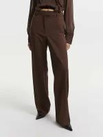 Прямые брюки женские LOVE REPUBLIC,цвет коричневый,размер 44