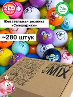 Жевательная резинка "Смешарики (с начинкой)" ZED Candy в упаковке 1,4 кг, 22 мм (для праздников и торговых автоматов)