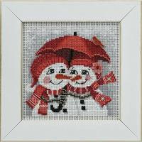 Snow in Love (Снежная любовь) #MH142235 Mill Hill Набор для вышивания 13.3 x 13.3 см Счетный крест