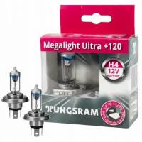 Лампа Tungsram H4 12V Megalight Ultra +120% 60/55W P43t 50440SNU (2 лампы)