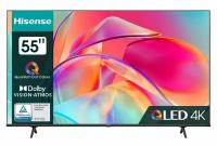 HISENSE Телевизор QLED Hisense 55" 55E7KQ черный 4K Ultra HD 60Hz DVB-T DVB-T2 DVB-C DVB-S DVB-S2 WiFi Smart TV