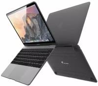 Чехол накладка SHIELD Ultra-Slim Cover Palm Rest Protector для Apple MacBook 12 прозрачный черный