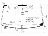 Стекло лобовое XYG VWPICKUP10VCPLFWX XYG VW Amarok 2010>