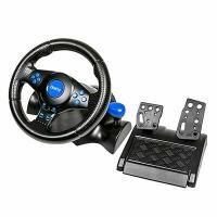 Dialog Руль Игровой руль GW-130VR Fast Drive - 2 педали, рычаг ПП, PC USB