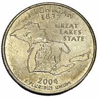США 25 центов (1/4 доллара) 2004 г. (Квотеры 50 штатов - Мичиган) (P) (CN)