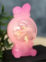 Ночник, светильник детский Flower rabbit pink