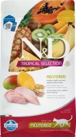 N&D Cat Tropical Selection с курицей, спельтой и тропическими фруктами низкозерновой сухой корм для стерилизованных кошек 1,5кг