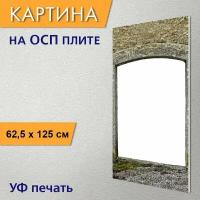 Вертикальная картина на ОСП "Дверь, портал, арка" 62x125 см. для интерьериа