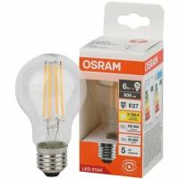 Светодиодная лампа Ledvance-osram Osram LED STAR CL A75 6W/827 230V FIL CL E27 10X1RU