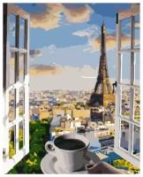 Картина по номерам Colibri "Окно в Париж" 40х50 см Холст на подрамнике