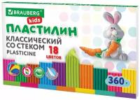 Пластилин классический B-B KIDS, 18 цветов, 360 г, со стеком, 106510