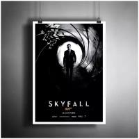 Постер плакат для интерьера "Фильм: Джеймс Бонд. Агент 007: Координаты Скайфолл"/ Декор дома, офиса, комнаты A3 (297 x 420 мм)