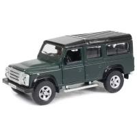 Машинка металлическая Uni-Fortune RMZ City серия 1:32 Land Rover Defender, инерционная, темно-зеленый матовый цвет, двери открываются 554006M(C)