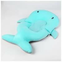 Подкладка - матрасик для купания детская «Кит», цвет голубой