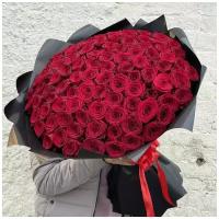 Букет Роз \ 101 Красная Роза \ Красные Розы 60 см