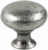 Ручка кнопка для мебели, старое серебро (SETE),2 шт