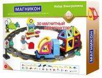 Конструктор магнитный детский магникон 3D Электропоезд