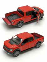 Металлическая машинка Kinsmart 1:46 «2022 Ford F-150 Raptor» инерционная, красная KT5436D-1